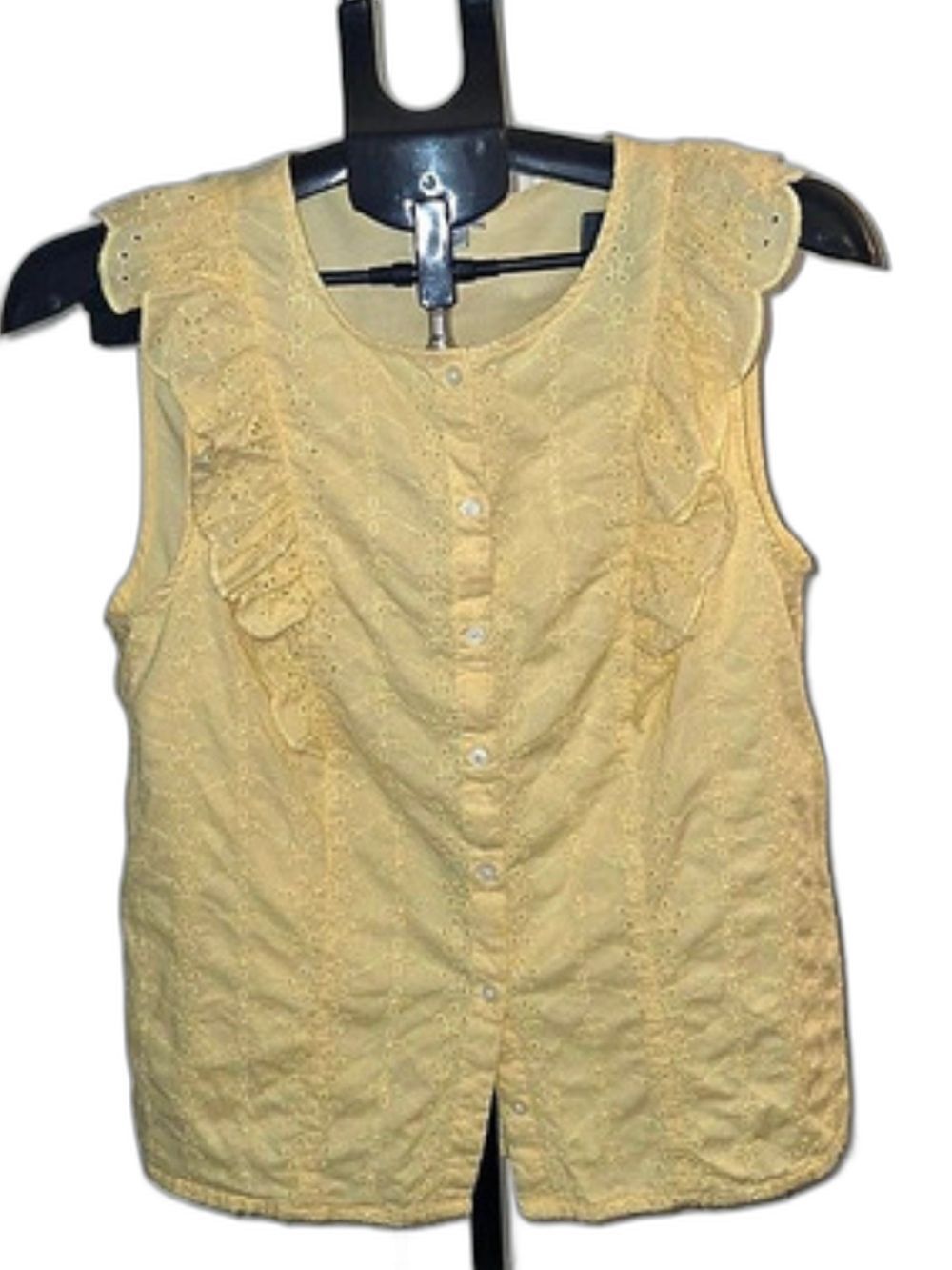 J.Crew Embroidered Tank Top in Yellow Size Small
